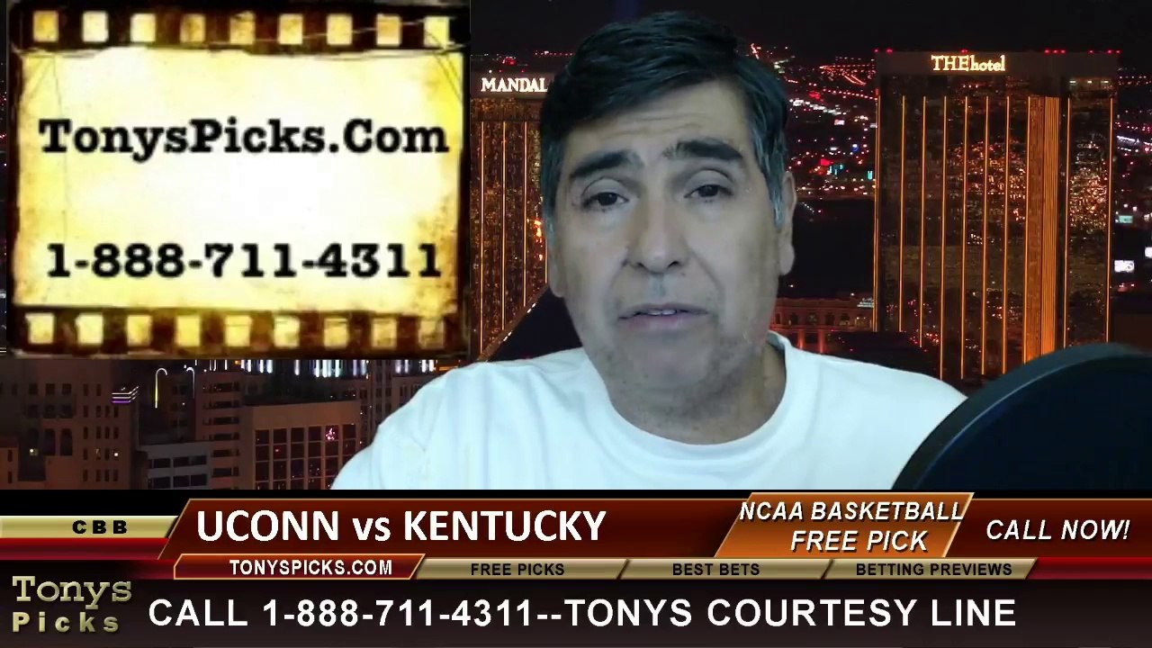Connecticut Huskies vs. Kentucky Wildcats Pick Prediction NCAA Tournament College Basketball Odds Preview 4-7-2014