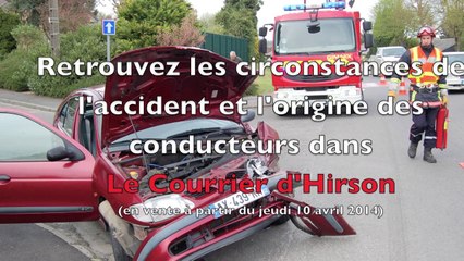 Collision entre deux voitures à Hirson