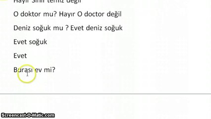 تعلم اللغة التركية مجاناً | المستوى الأول ا| لدرس التاسع عشر (تمارين 1)