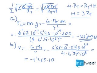 Ejercicio potencial gravitatorio, calcula la fuerza de atracción