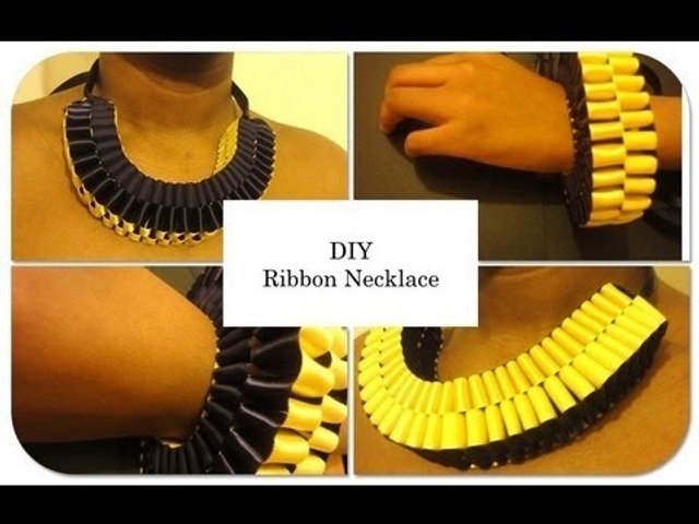 DIY Tutorial: Ribbon Necklace - College Fashion