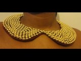 DIY Peter Pan Collar Necklace / Pearl Beaded Collar Necklace