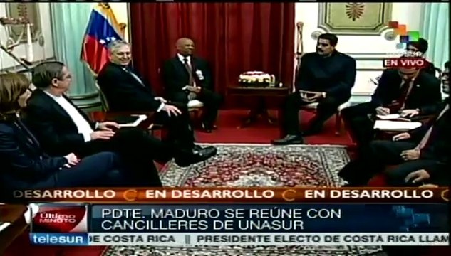 Se reúne Nicolás Maduro con comisión de UNASUR en Venezuela