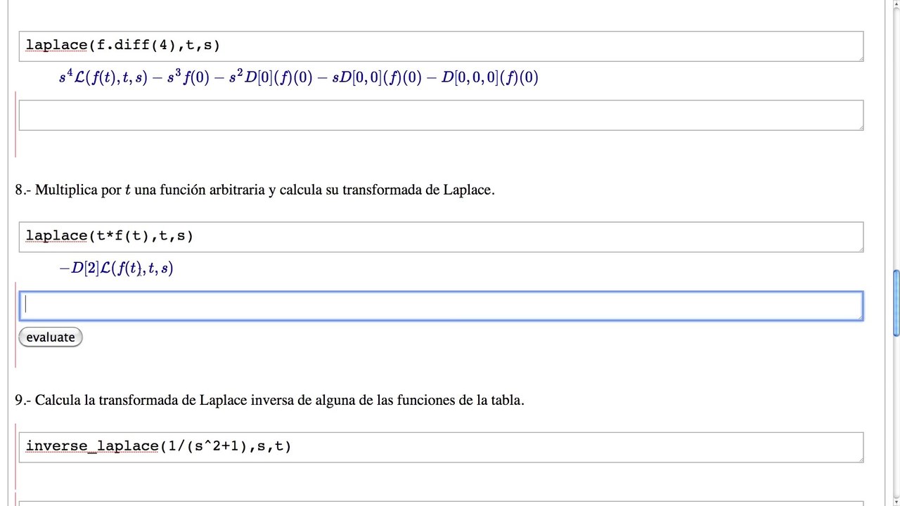 21 Sagemath y Matemáticas. Transformada de Laplace