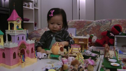 Girl And Sylvanian Families