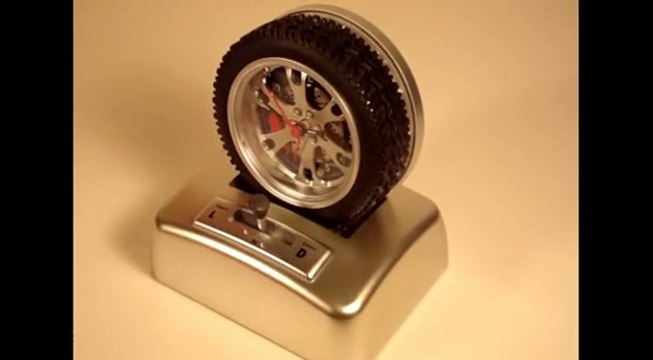 Rotating Tire Alarm Clock