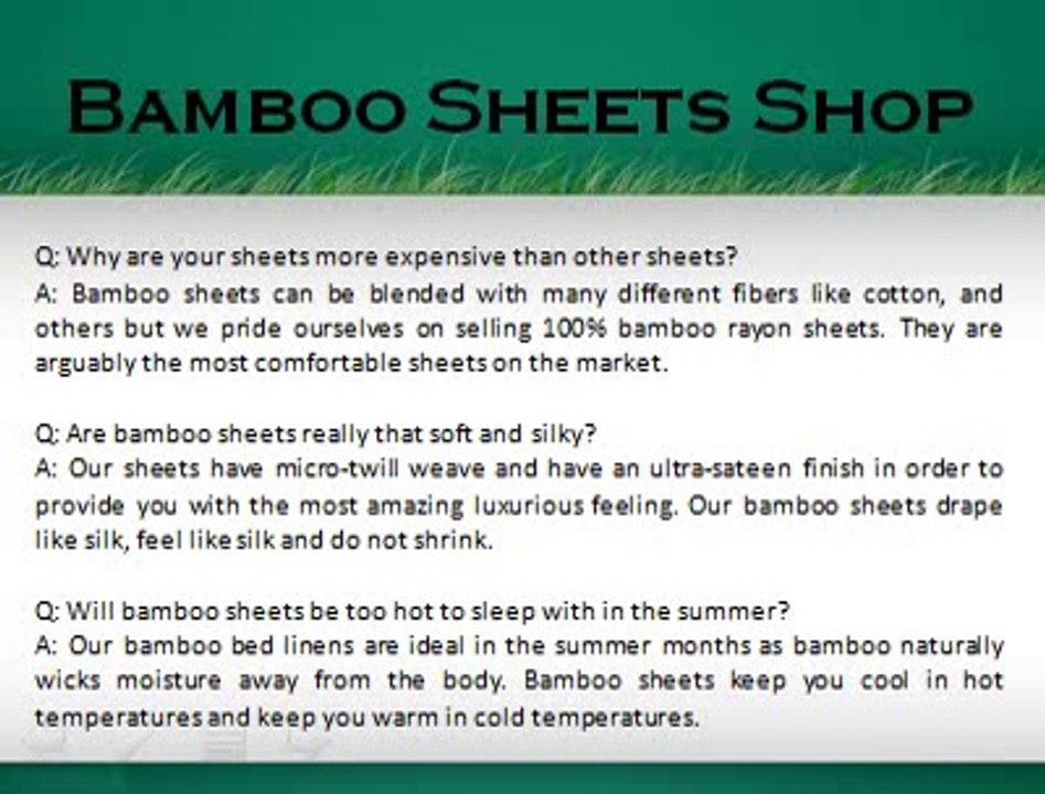 Frequently Asked Bamboo Bedding Questions