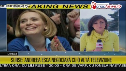 Andreea Esca , somata sa aleaga intre Pro Tv si Adrian Sarbu
