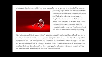 White Label Dating Helps People Connect