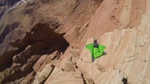 Just Insane ! Wingsuit-Base Jump in Arizona, Scotty-Bob and James Yaru The Flake Run