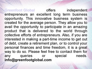 Greenfoot Global – A Respected Company