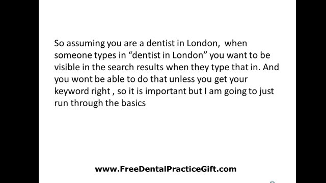 UK Dental SEO Marketing Course Pt1 - Keywords Explained