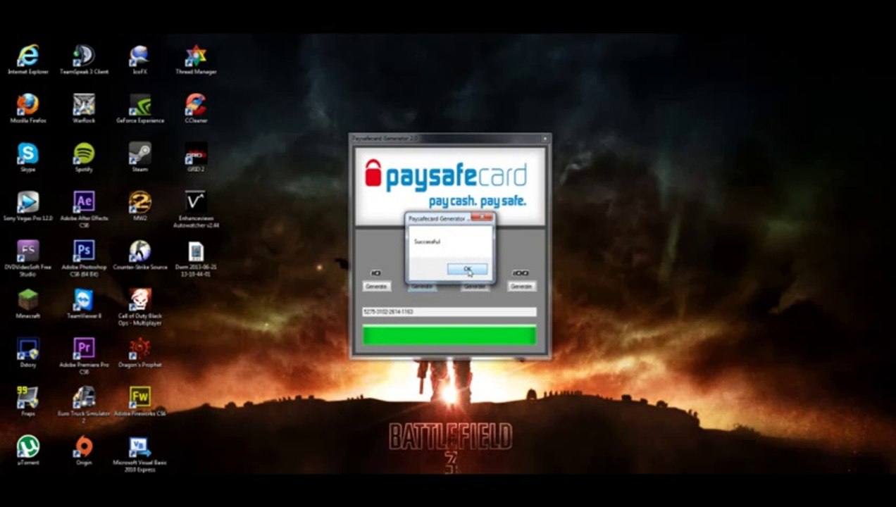 Paysafecard Generator working March 2014