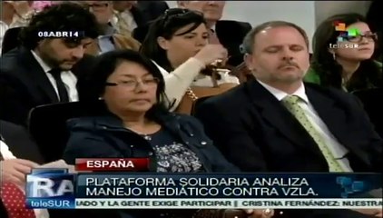 España:plataforma solidaria analiza campaña mediática contra Venezuela