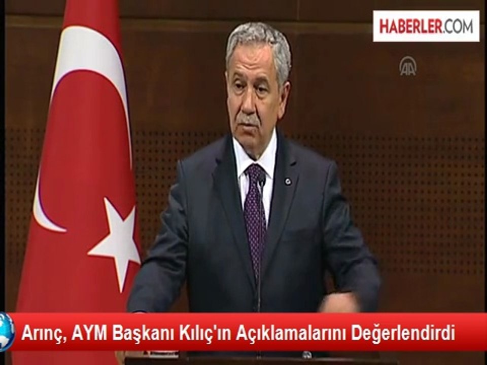 Arınç, AYM Başkanı Kılıç'ın Açıklamalarını Değerlendirdi