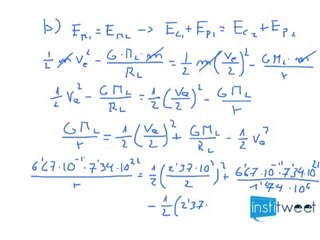 Ejercicio campo gravitatorio, calculo velocidad escape de la luna