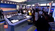 Le JT de 20 heures de France 2 interrompu par des manifestants