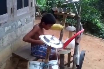 Amazing! Realize What This Kid Could Do On A Original Drum Set :)