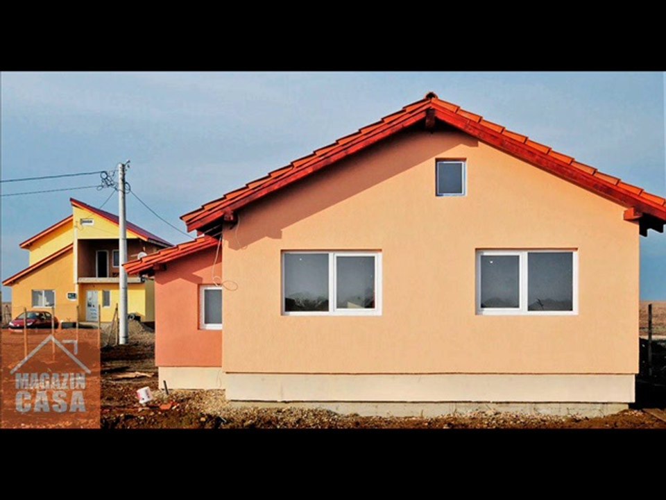 Constructii case de lemn Timisoara. Firma constructii case la cheie.Casa parter A08 Poze finisaje interioare si exterioare