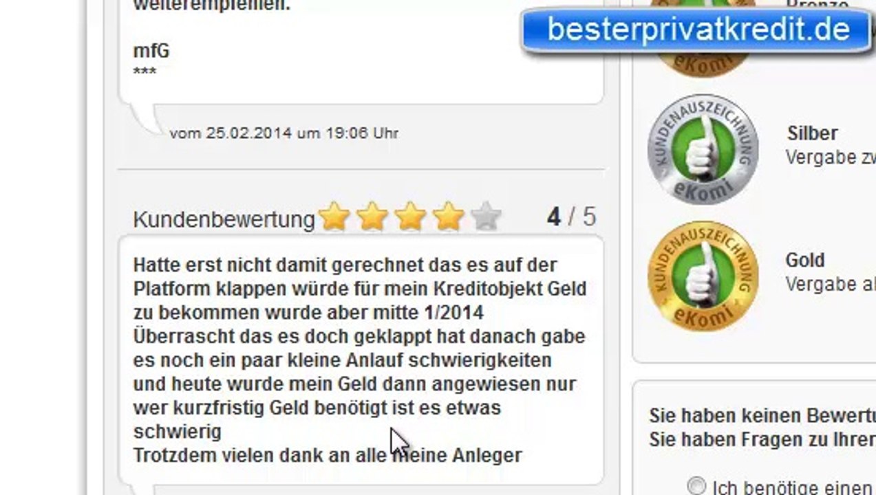 Auxmoney Erfahrungen - Online Kredit von Privat - Das sagen die Kunden