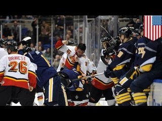 NYPD vs. FDNY HOCKEY FIGHT in 2014 charity game