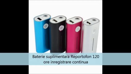 Reportofon spion cu inregistrare 120 ore perfect mascata in baterie externa 4000Ma/H 32 gb