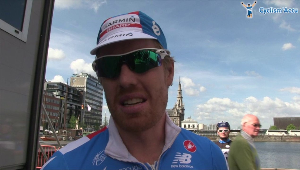 Tyler Farrar au départ du Grand Prix de l'Escaut - Scheldeprijs 2014