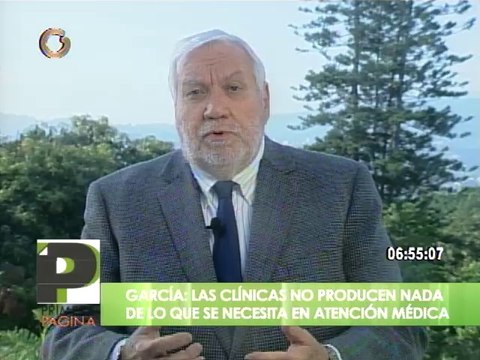 Cristino García denunció que la Asociación Venezolana de Clínicas y Hospitales tiene 6 meses advirtiendo la crisis de insumos, sin recibir respuesta oficial