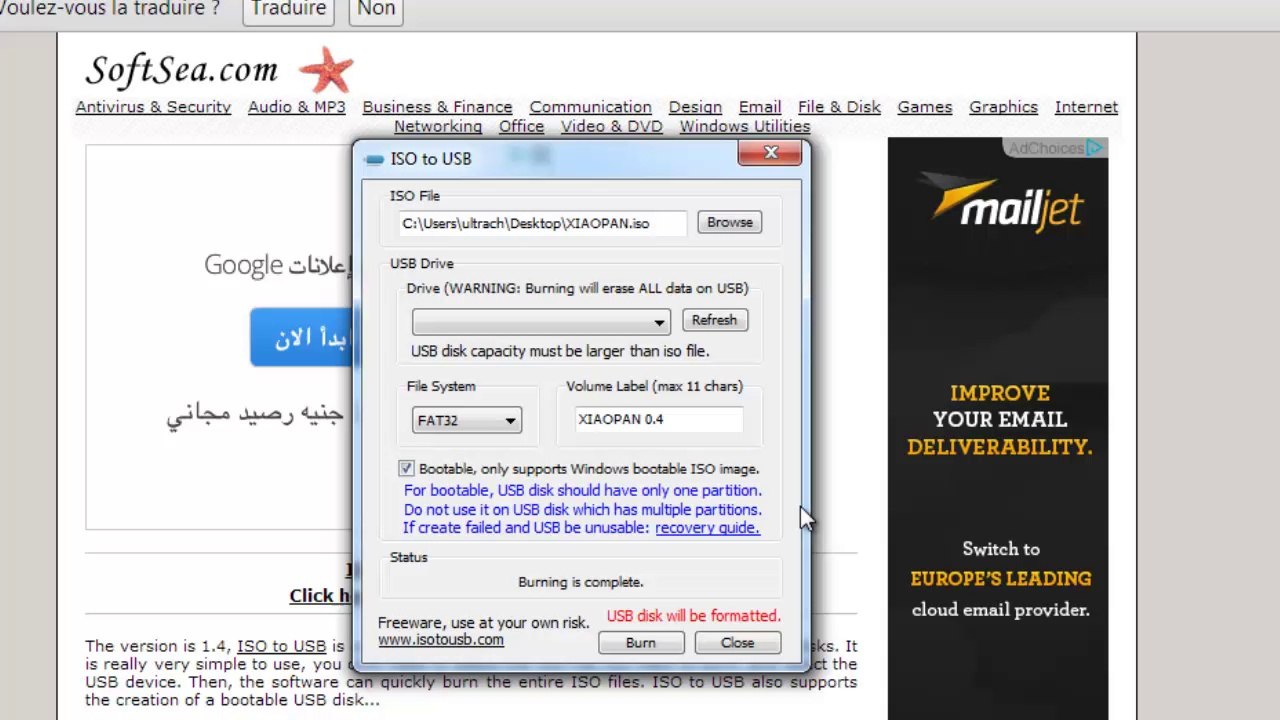 How burn iso to usb drive in windows 7 and windows 8.