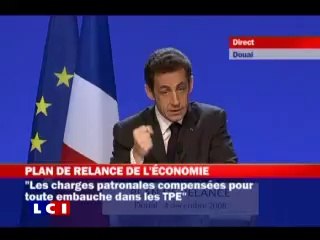 [Rappel-2008]Sarkozy annonce un coup de pouce à l'embauche [Valls copie...]