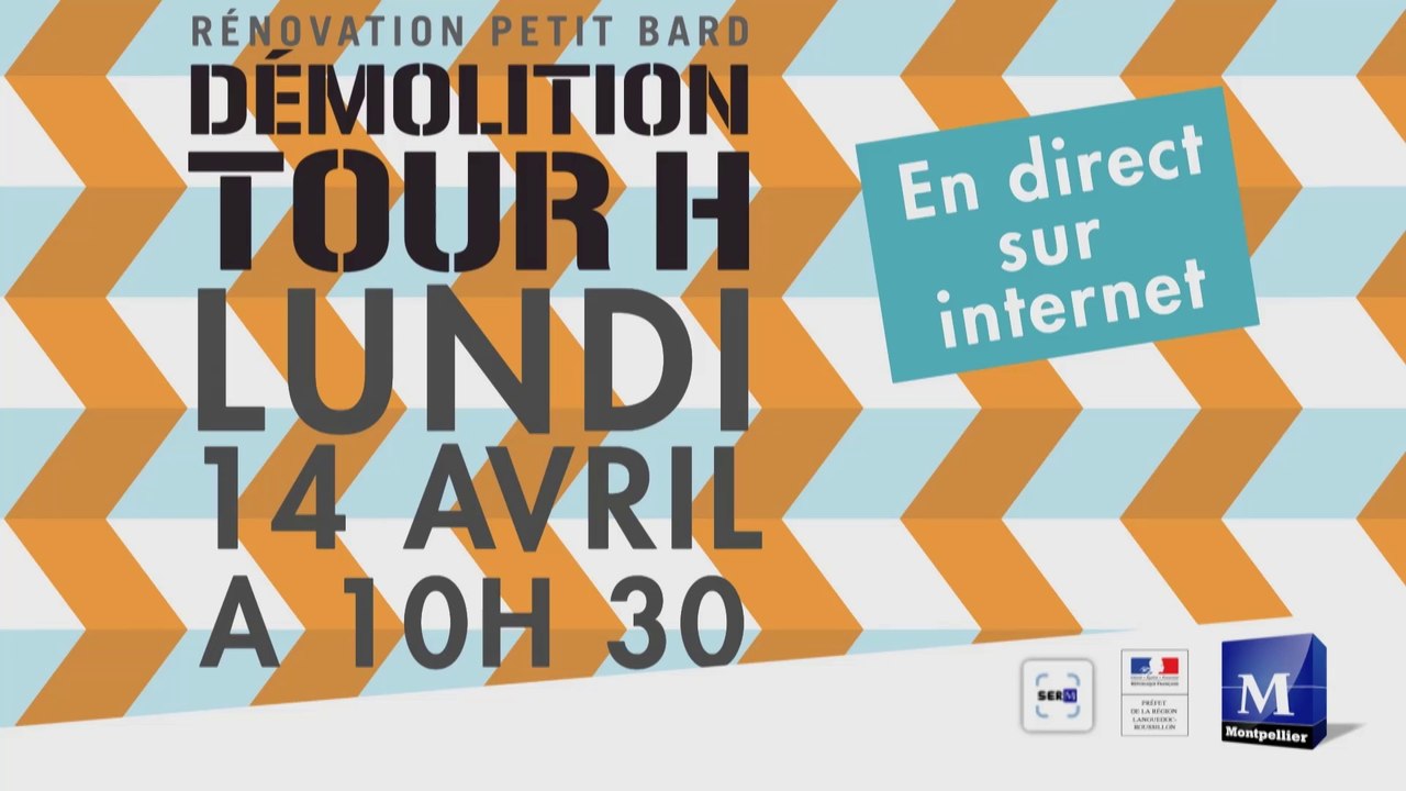 Démolition de la tour H, Petit Bard, Montpellier