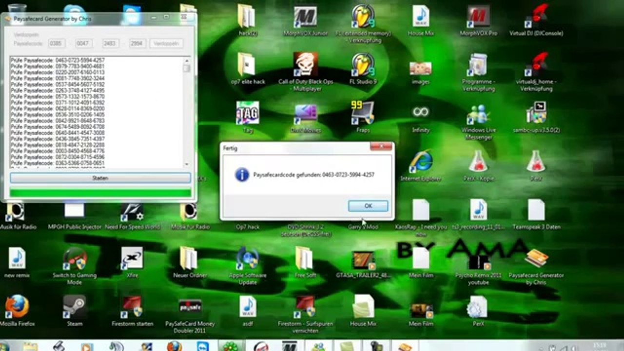 Paysafecard Generator Tested And Working - April 2014