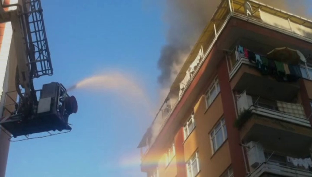 Rize'de Yangın