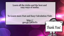best way to solve vedic maths magic tricks Easy Calculation