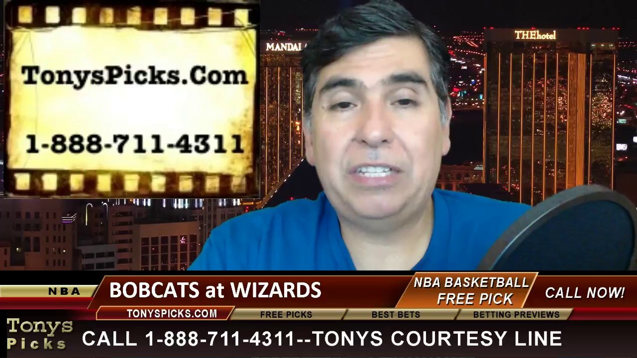 Washington Wizards vs. Charlotte Bobcats Pick Prediction NBA Pro Basketball Odds Preview 4-9-2014