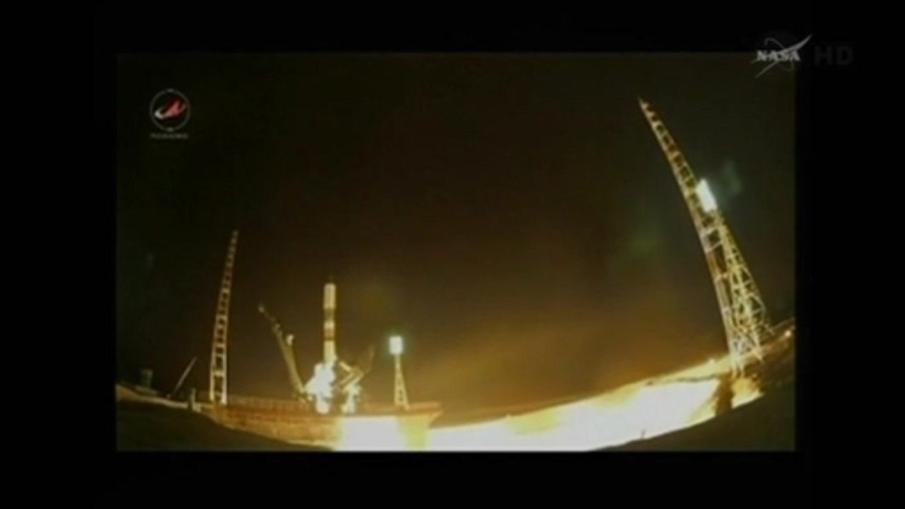 Russian Soyuz spacecraft blasts off for space s...