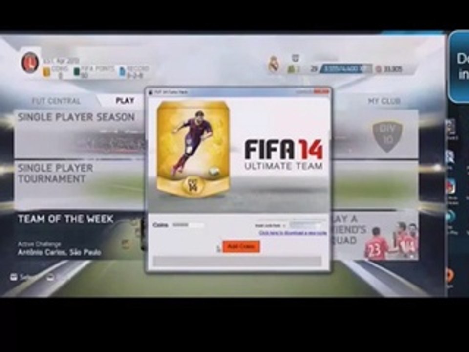 Free FUT coins generator. Fifa 2014