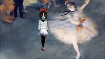 Cat's Ballet in the painting of  Degas