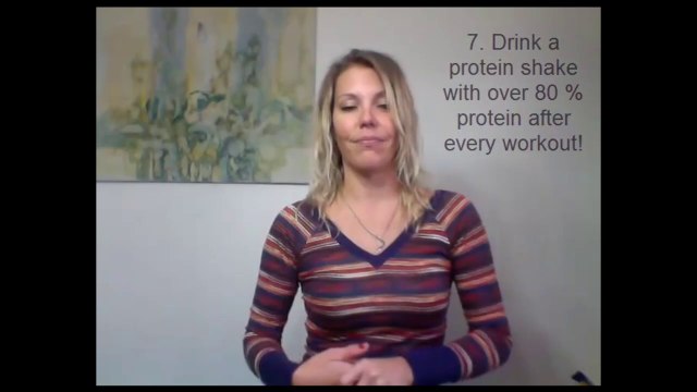 lose 30 pounds in 2 weeks tip 7 drink a 80percent protein shake after each workout