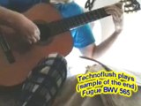 Technoflasher plays Fugue BWV 565 in D minor (sample of end)