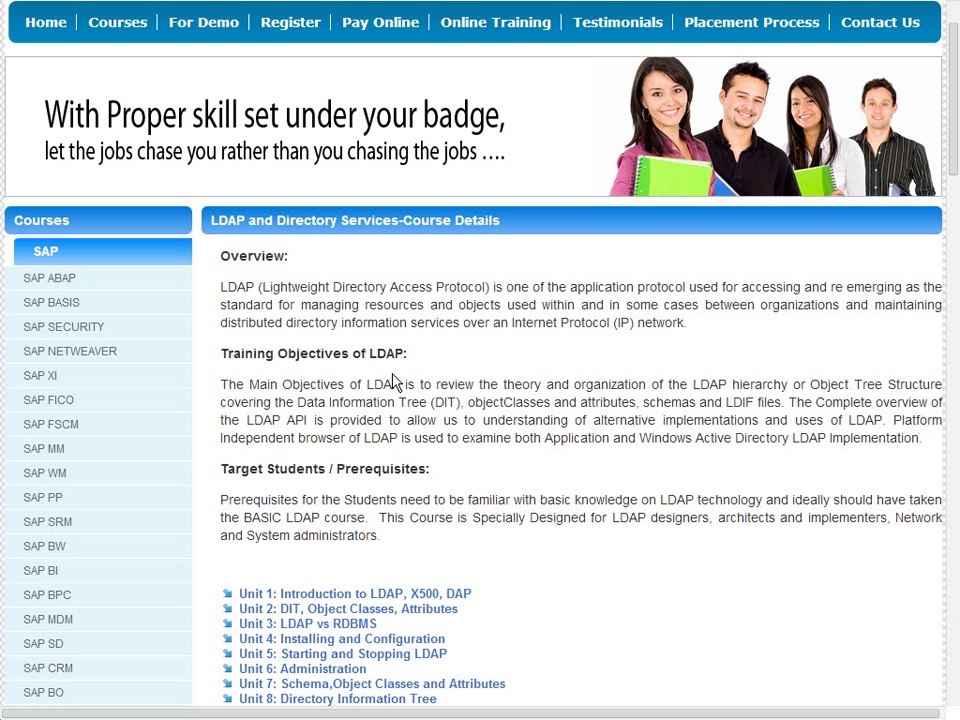 IBM LDAP and Directory Services Online Training and Placement