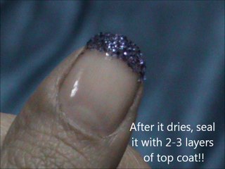 Glitter French Tip - easy nail art