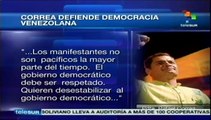 Rafael Correa respalda al gobierno de Nicolás Maduro