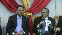 Finance Minister Ishaq Dar talking about the econmic policies of Nawaz Government
