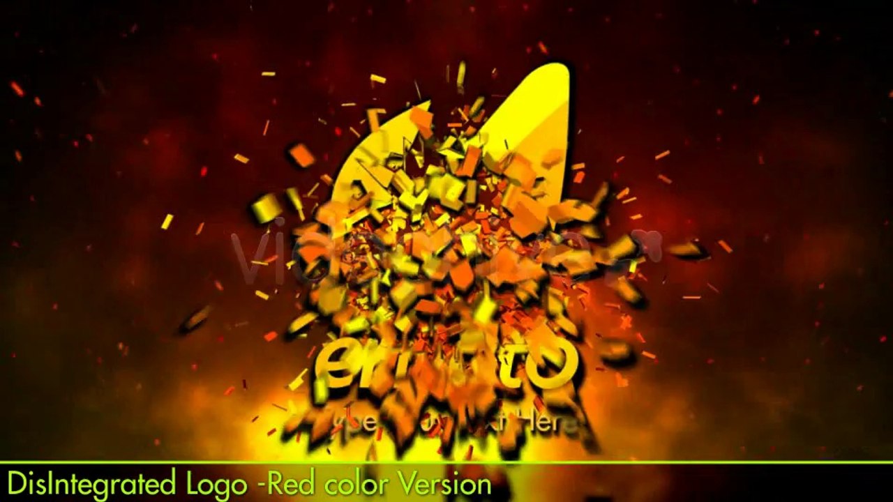 Cinematic Fire Shatter Logo - After Effects Template