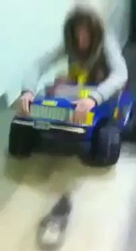 Toy car FAIL.... Down the stairs