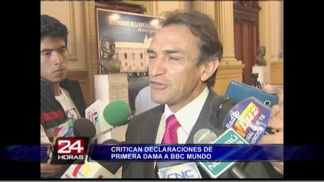 La oposición criticó declaraciones de Nadine Heredia a BBC Mundo