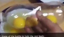 An easy technique to separate egg yolks and egg whites