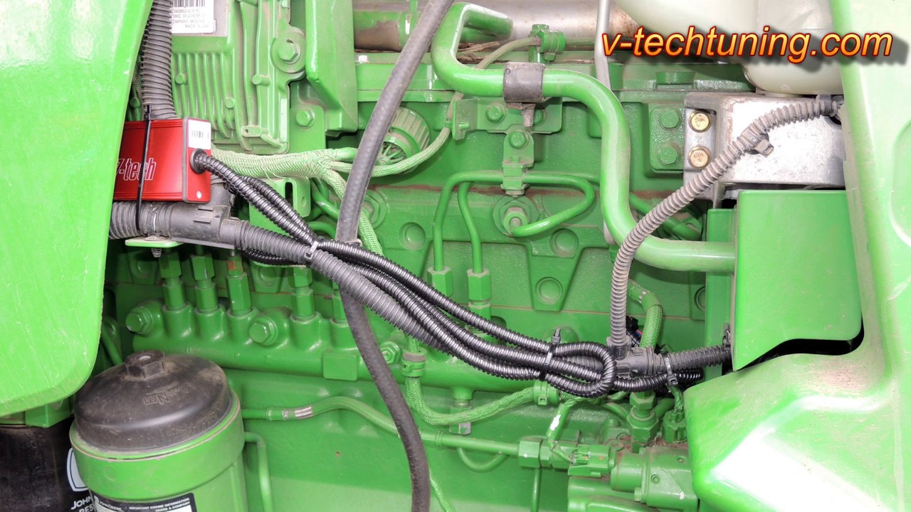Чип тюнинг John Deere 8335R технические характеристики с культиватором 12 метров V-tech Power Box