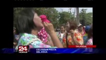 Tailandia: elefantes participaron en celebración del Festival del Agua